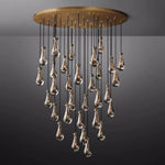 Rain Waterfall Glass Round Chandelier 60"