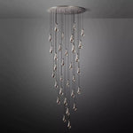 Rain Waterfall Glass Round Chandelier 60"