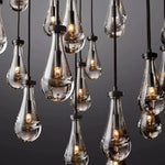 Rain Waterfall Glass Round Chandelier 60"