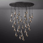 Rain Waterfall Glass Round Chandelier 60"