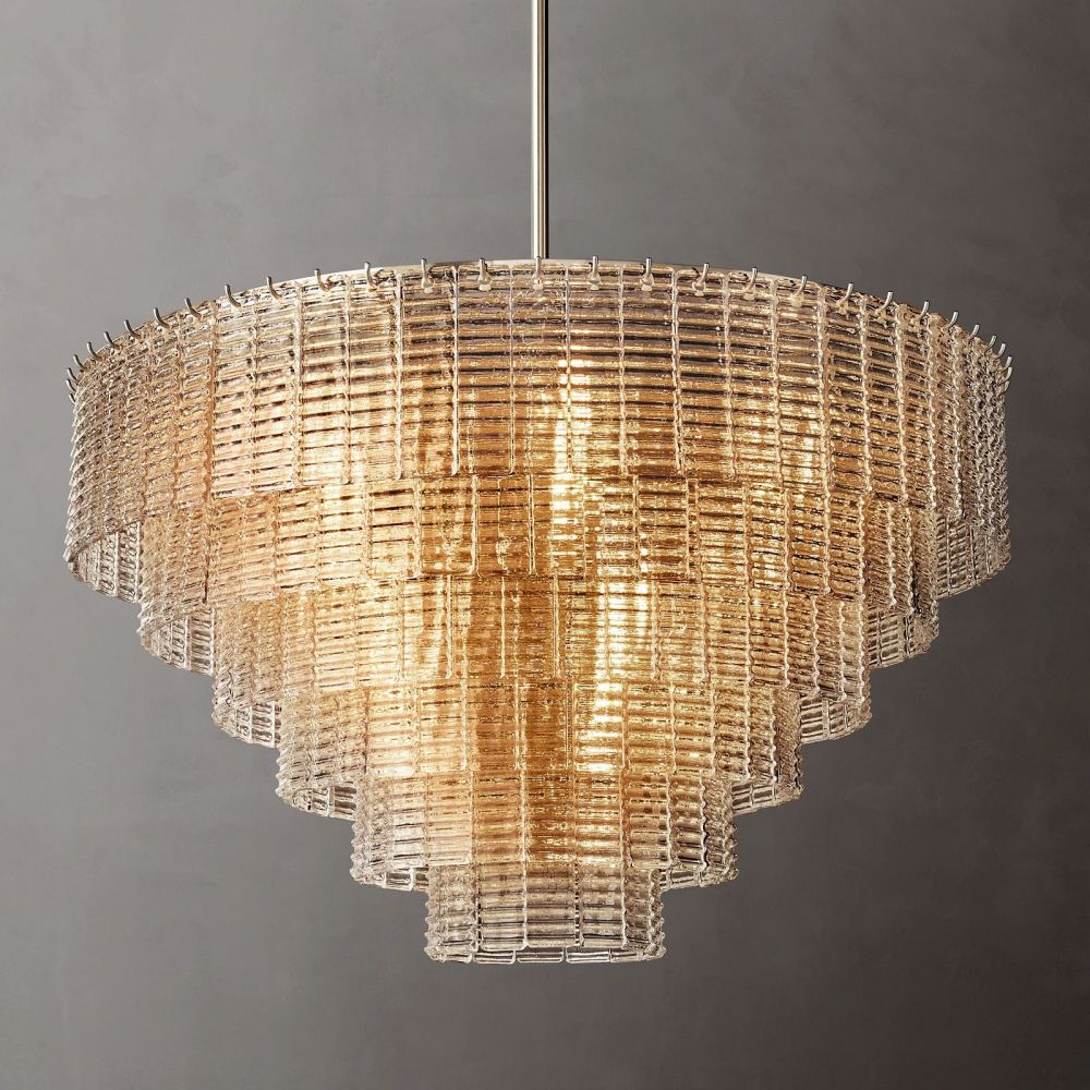 Sirene Molded Glass Round Chandelier 41"