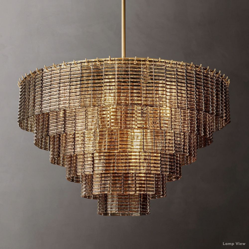 Sirene Molded Glass Round Chandelier 41"