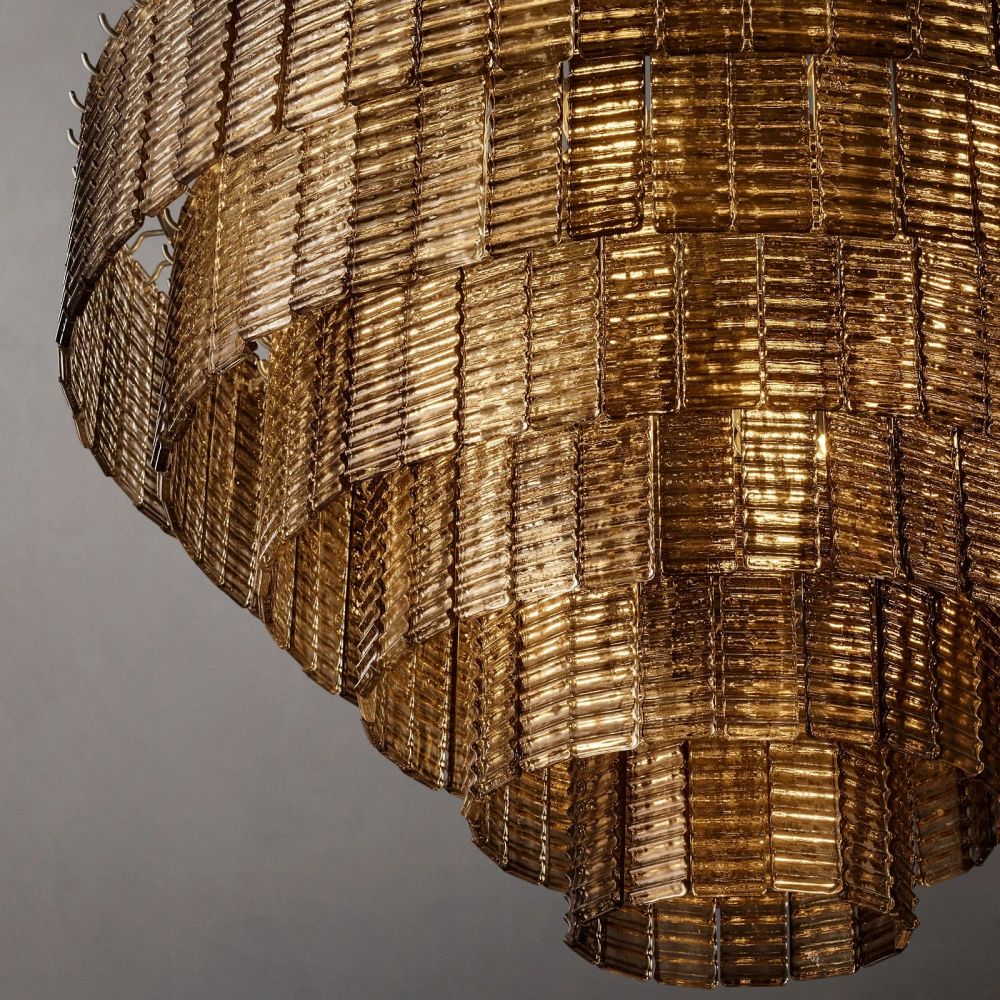 Sirene Molded Glass Round Chandelier 41"
