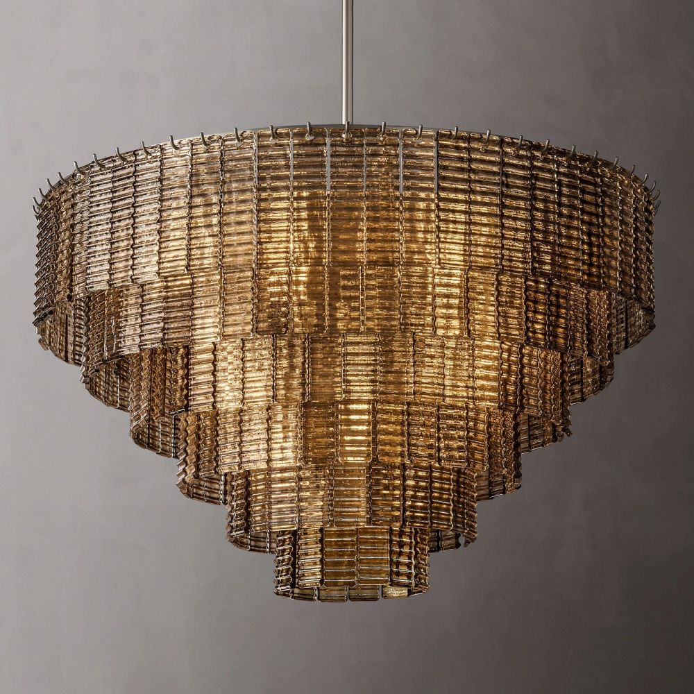 Sirene Molded Glass Round Chandelier 41"