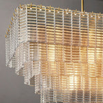 Sirene Molded Glass Rectangle Chandelier 59"