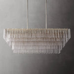Sirene Molded Glass Rectangle Chandelier 59"