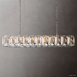 Harlow Mitered Crystal Rectangle Chandelier 74"