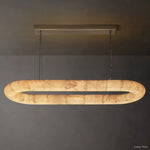 Rivage Lisse Alabaster Oval Chandelier 57"