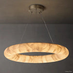 Rivage Lisse Alabaster Round Chandelier 31"