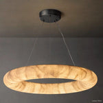 Rivage Lisse Alabaster Round Chandelier 31"