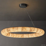 Rivage Lisse Alabaster Round Chandelier 41"