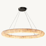 Rivage Lisse Alabaster Round Chandelier 61"