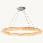Rivage Lisse Alabaster Round Chandelier 61"