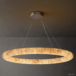 Rivage Lisse Alabaster Round Chandelier 61"