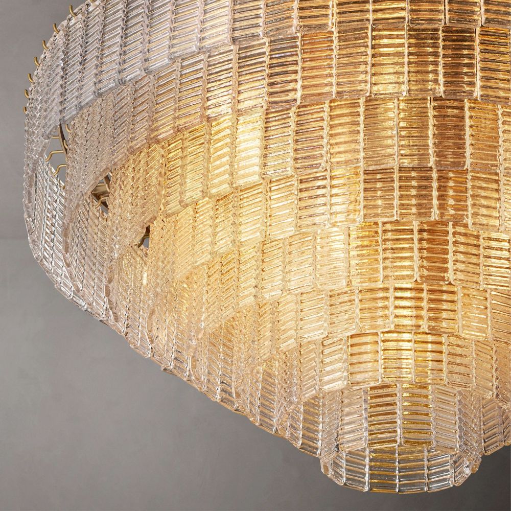 Sirene Molded Glass Round Chandelier 65"