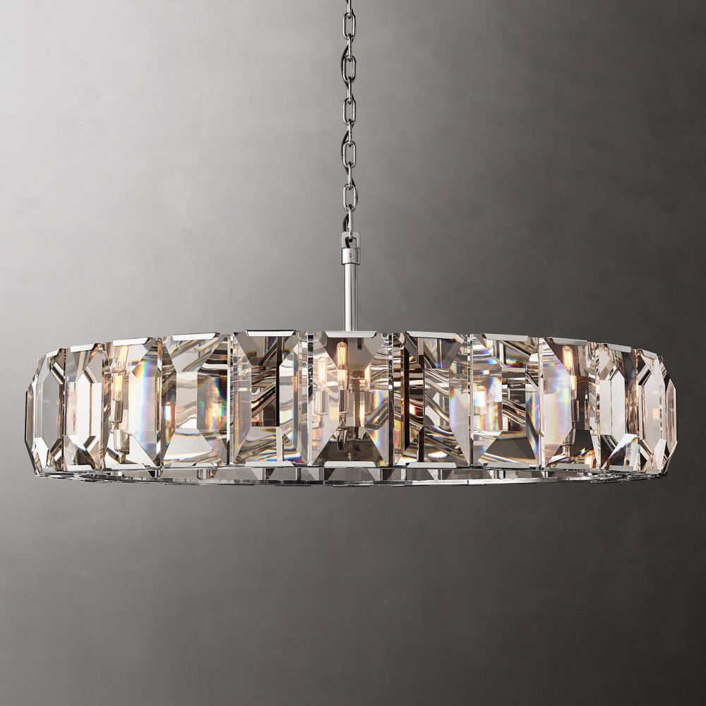 Harlow Chiseled Crystal Round Chandelier 60"