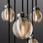 Pearl Shimmering Crystal Round Chandelier 22"