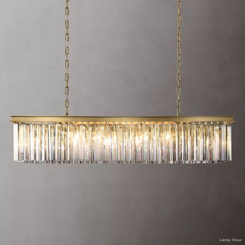 Rhys Aura Prism Linear Chandelier 49"