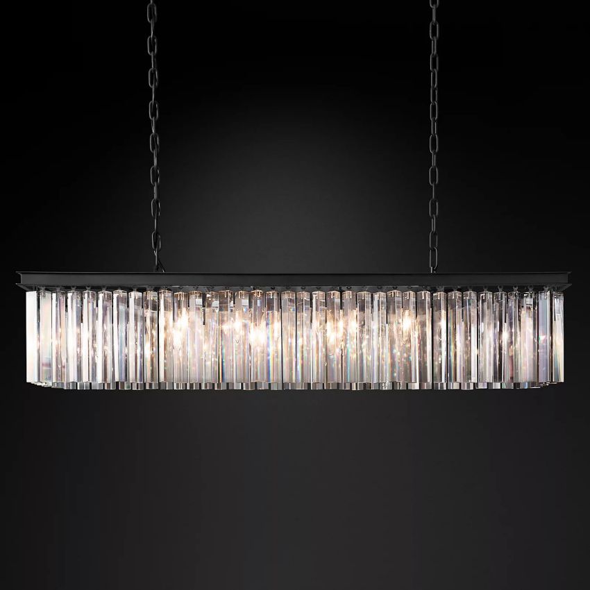 Rhys Aura Prism Linear Chandelier 49"