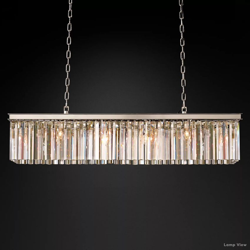 Rhys Aura Prism Linear Chandelier 49"