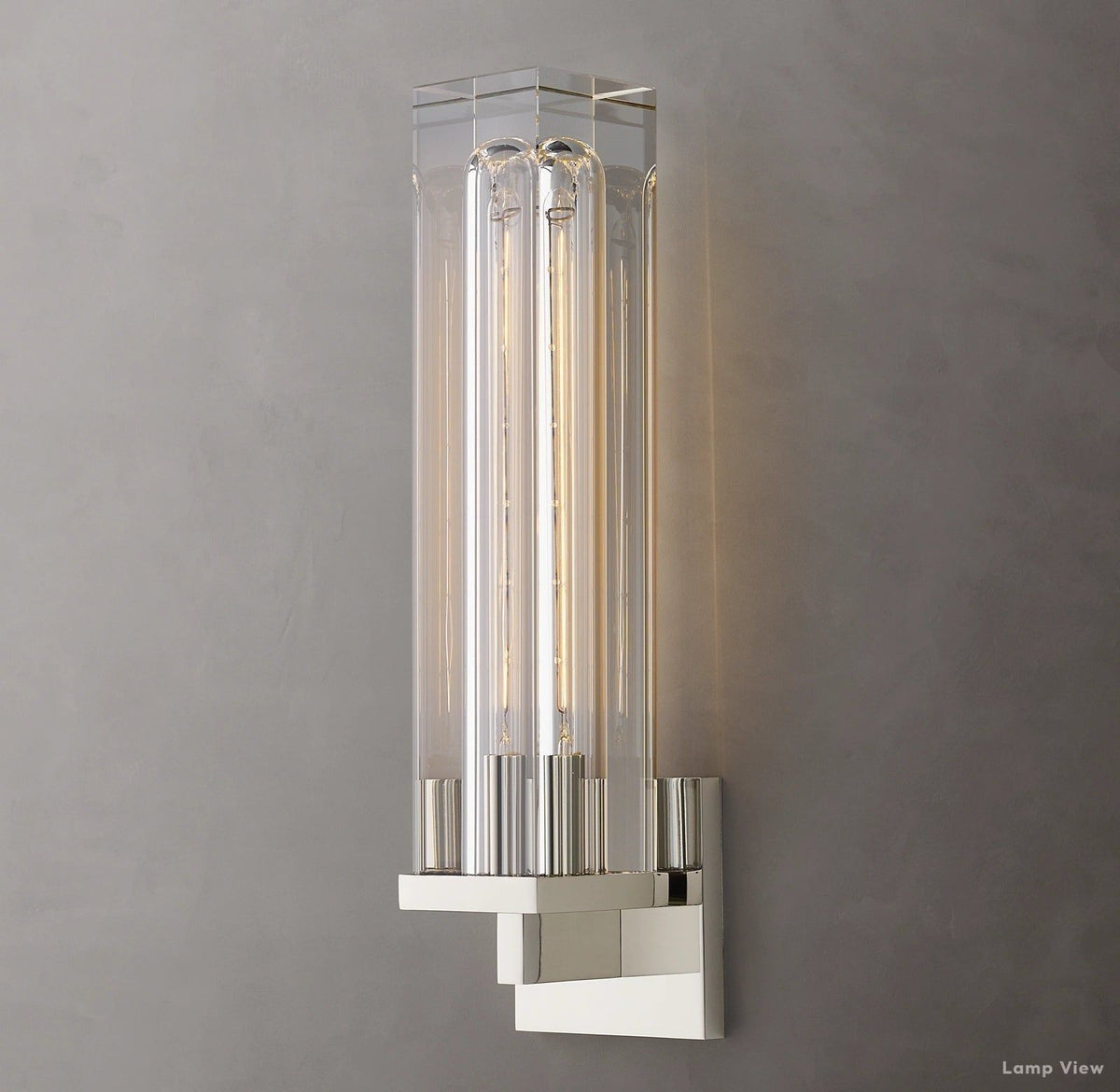 Savile Recessed Crystal Rectangular Wall Sconce