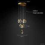 Angle Multi-Lights Round Chandelier
