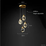 Angle Multi-Lights Round Chandelier