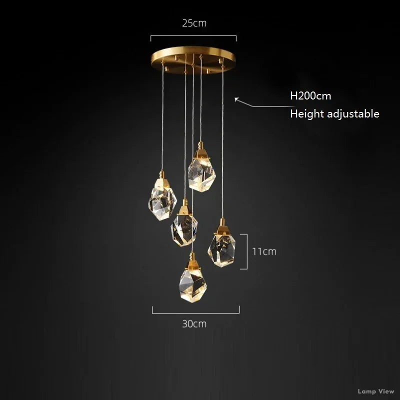 Angle Multi-Lights Round Chandelier