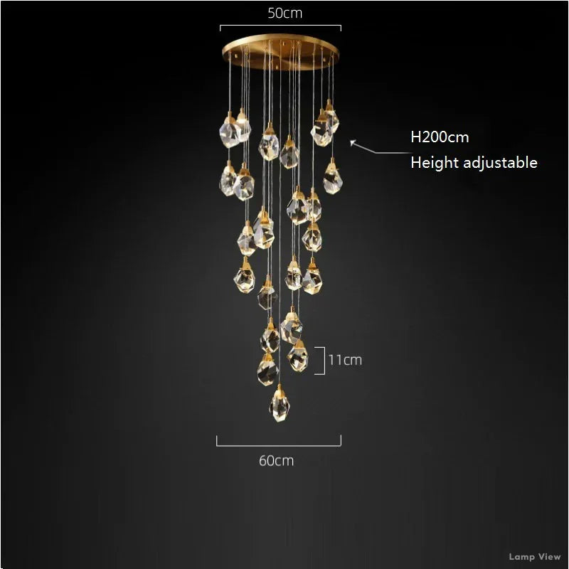 Angle Multi-Lights Round Chandelier