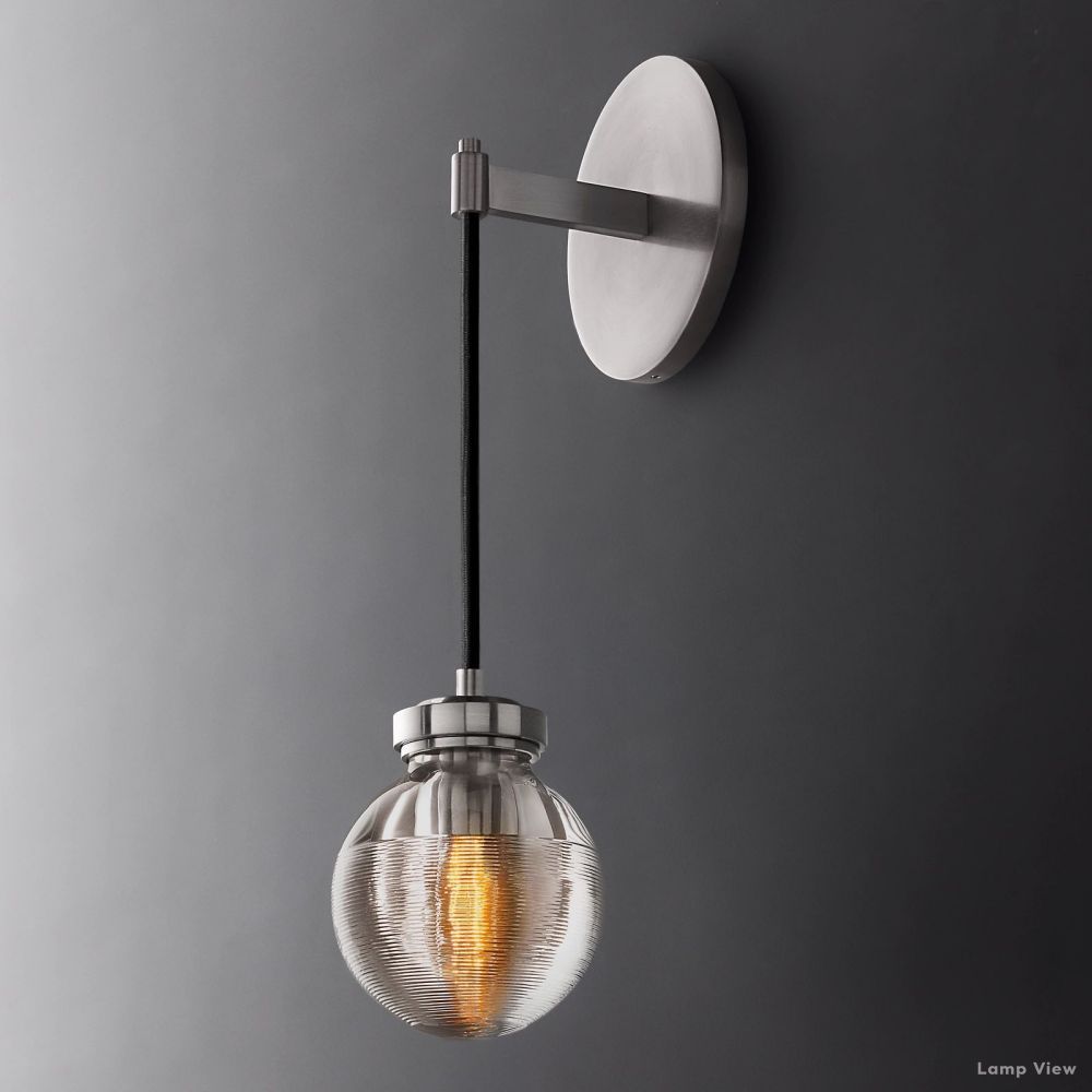 Pearl Shimmering Crystal Wall Sconce