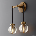 Pearl Shimmering Crystal Double Wall Sconce