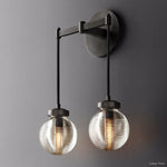 Pearl Shimmering Crystal Double Wall Sconce