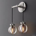 Pearl Shimmering Crystal Double Wall Sconce