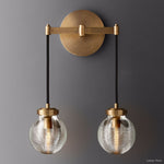 Pearl Shimmering Crystal Double Wall Sconce