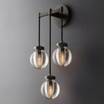 Pearl Shimmering Crystal Triple Wall Sconce