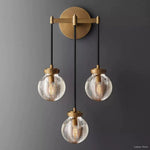 Pearl Shimmering Crystal Triple Wall Sconce
