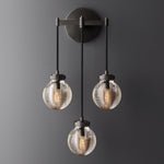 Pearl Shimmering Crystal Triple Wall Sconce