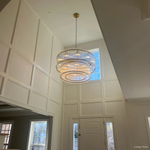 San Marco Ribbed Glass Two-Tier Round Chandelier 60"