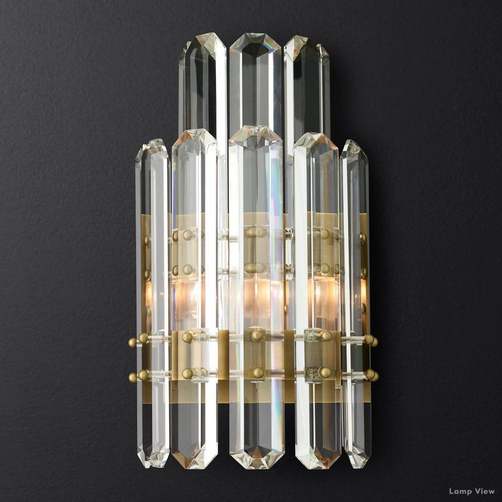 Mirello Prismed Crystal Wall Sconce