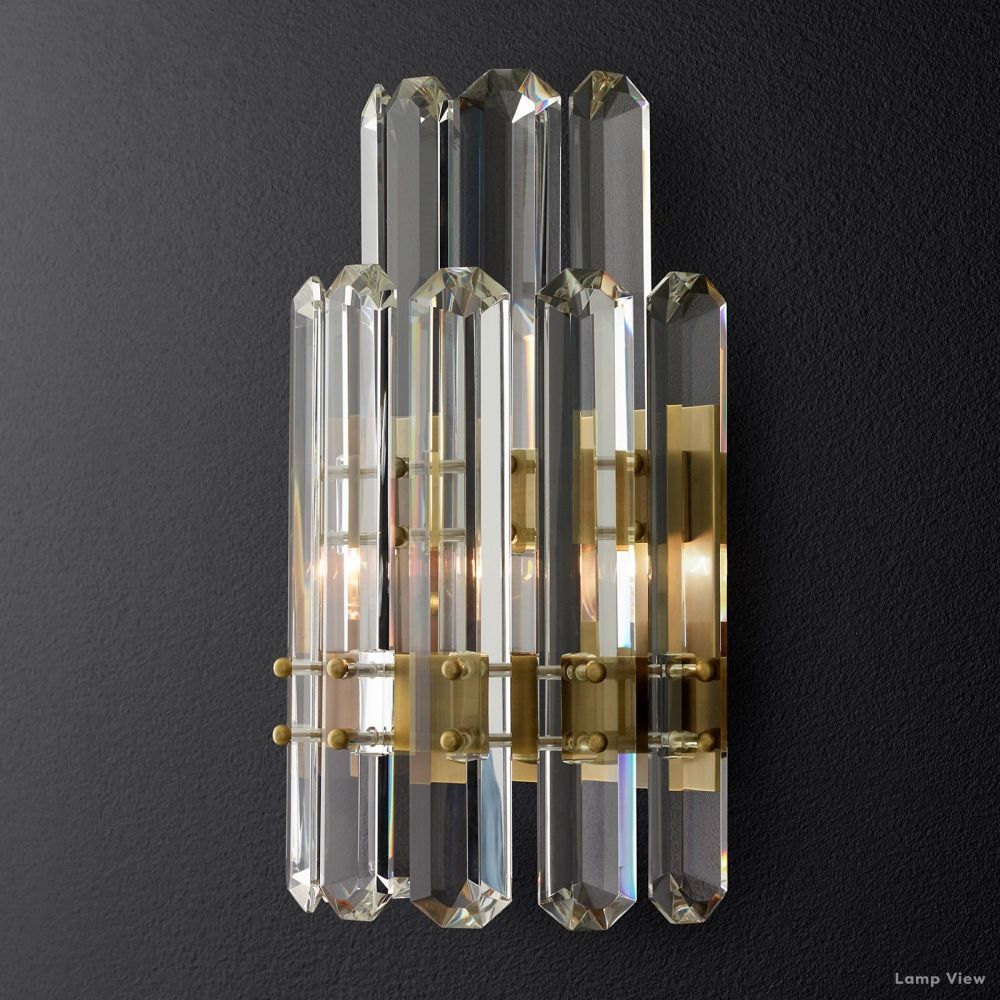 Mirello Prismed Crystal Wall Sconce