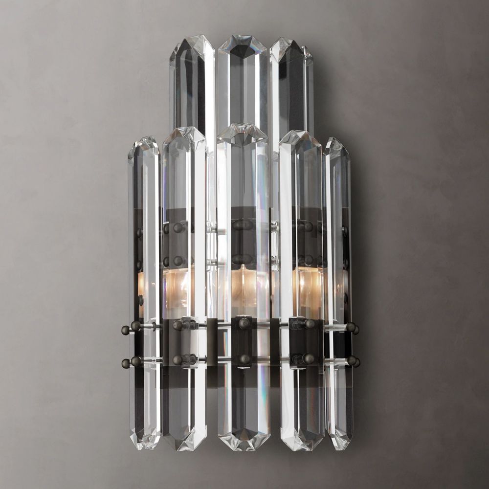 Mirello Prismed Crystal Wall Sconce