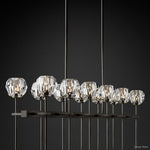 Boule Geometric Cristal Double Linear Chandelier 60"