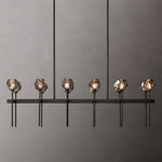 Boule Geometric Cristal Double Linear Chandelier 60"