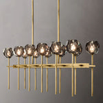 Boule Geometric Cristal Double Linear Chandelier 60"