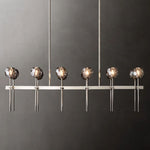 Boule Geometric Cristal Double Linear Chandelier 60"