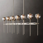 Boule Geometric Cristal Double Linear Chandelier 60"