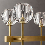 Boule Geometric Cristal Double Linear Chandelier 60"