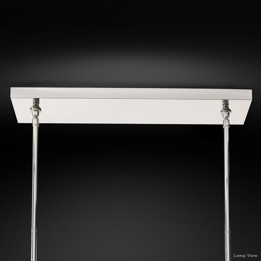 Boule Geometric Cristal Double Linear Chandelier 60"