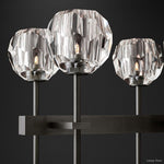 Boule Geometric Cristal Double Linear Chandelier 60"