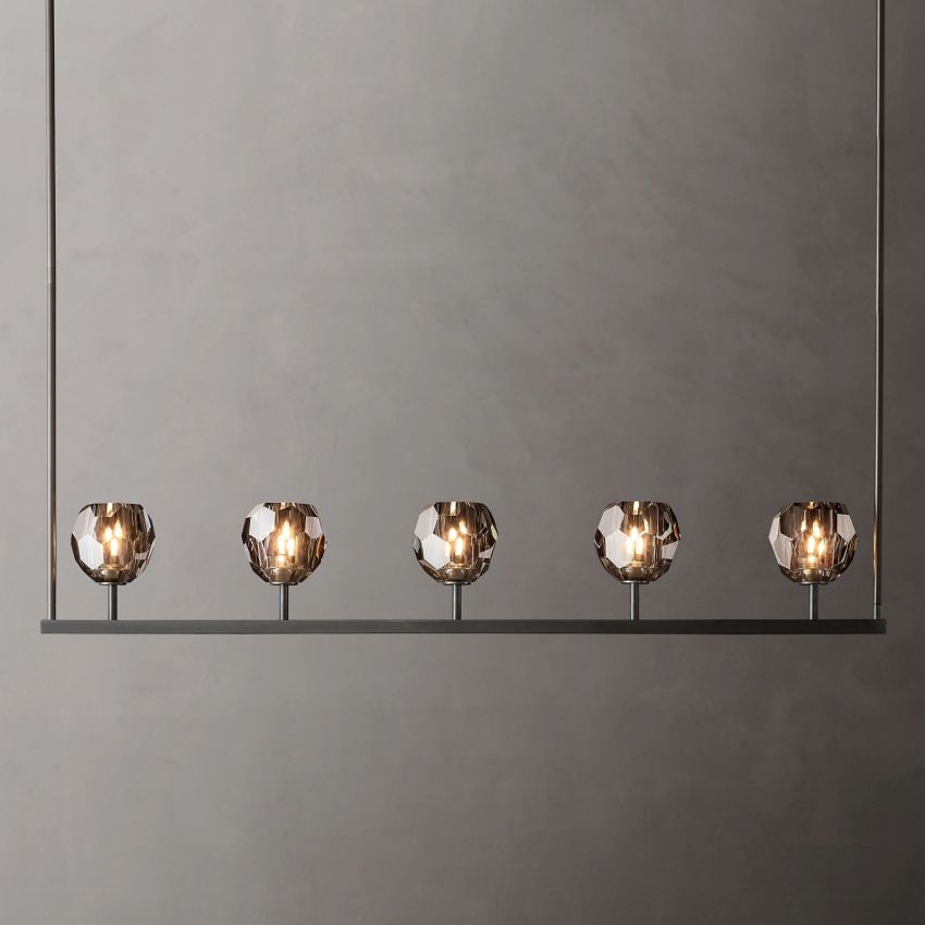 Boule Spherical Cristal Linear Chandelier 48"
